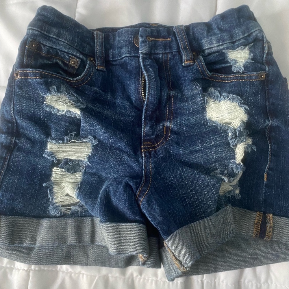 Dark Blue Areopostale Jean Shorts || size: 0